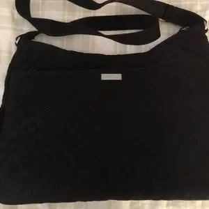 Vera bradley hot sale black diaper bag